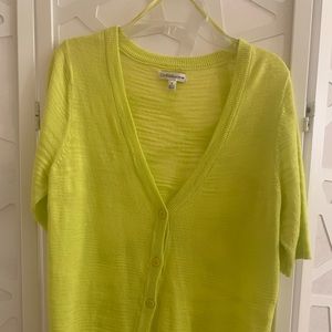 Jacket. Semi sheer knit elbow sleeves jacket.